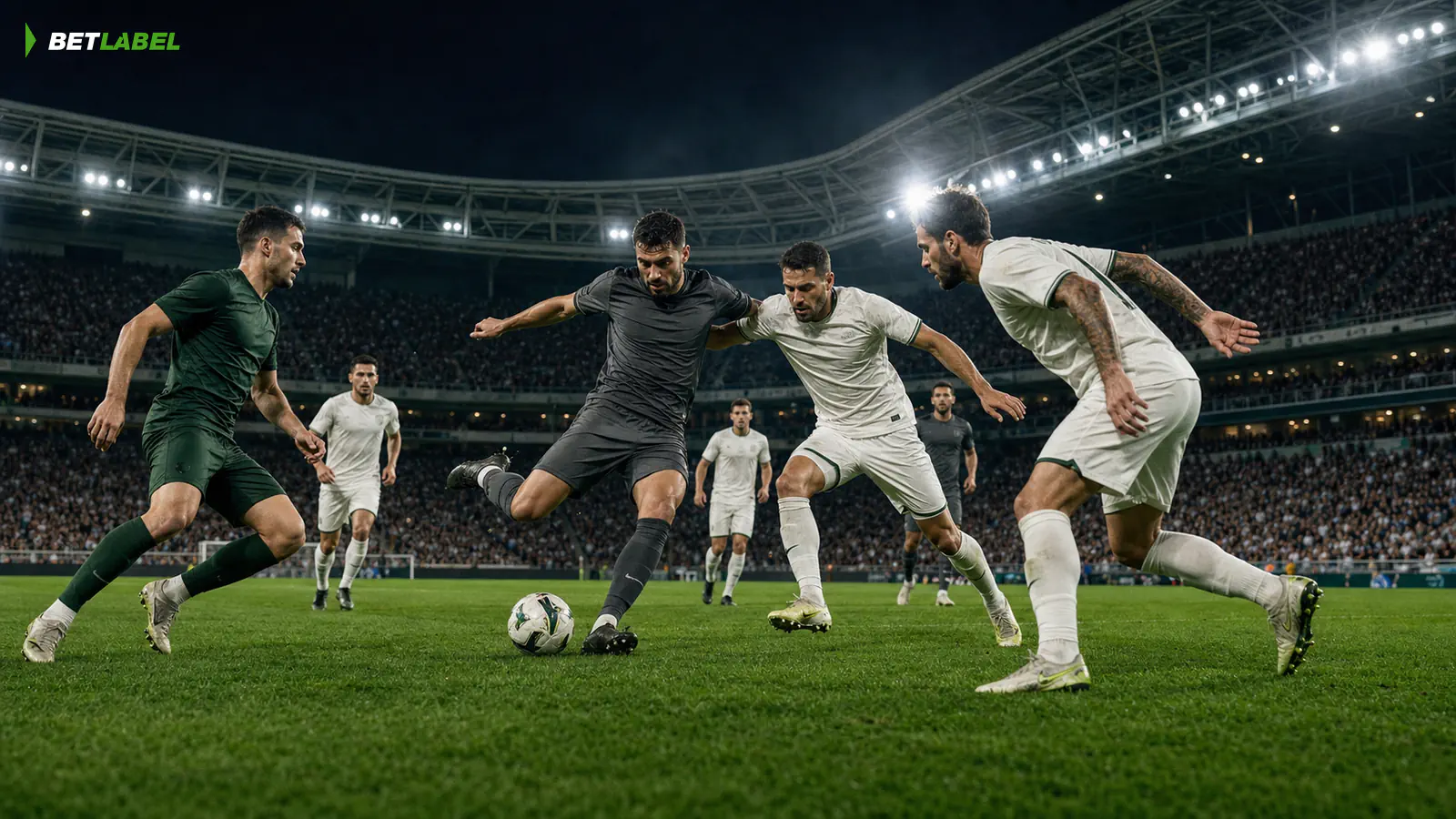 Una partita di calcio italiana vista a livello del campo
